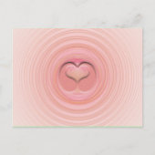 ピンクピーチスパイラル抽象芸術空白のバック ポストカード (正面)