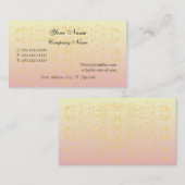 ピンクピーチダマスクの名刺 名刺 (正面/裏面)