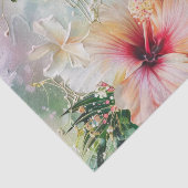 ピンクピーチトロピカルハイビスカスフローラ誕生日 薄葉紙 (詳細)