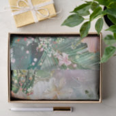 ピンクピーチトロピカルハイビスカスフローラ誕生日 薄葉紙 (ギフト)