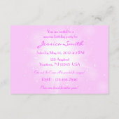 ピンクピーチバタフライRSVPカード 招待状 (裏面)