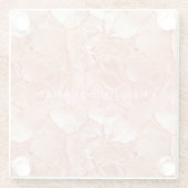 ピンクピーチバラ金ゴールドグラム結婚ズ ガラスコースター (裏面)