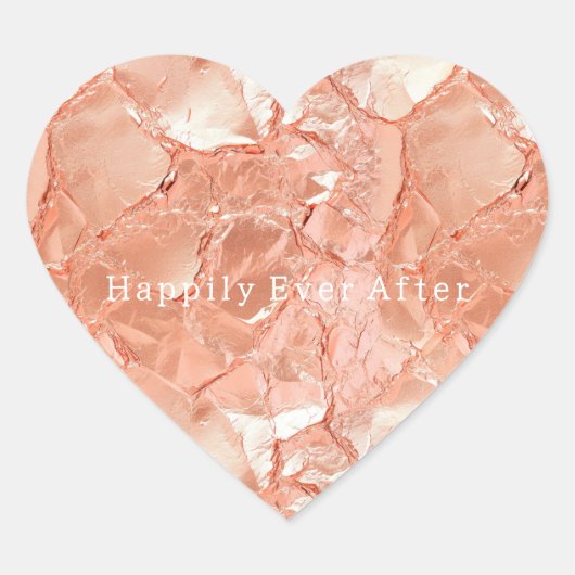 ピンクピーチバラ金ゴールドグラム結婚ズ ハートシール (正面)