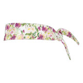 ピンクピーチパープルブルガンディーウォーターのカラーフローラ タイヘッドバンド (回転90)