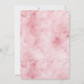 ピンクピーチパープルブルゴーニュフローラブライダルシャワー 招待状 (裏面)