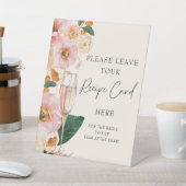 ピンクピーチフローラシャンパンレシピカード 台座サイン (インサイチュ)