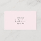 ピンクピーチフローラシャンパン プレイスカード (裏面)