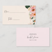 ピンクピーチフローラシャンパン プレイスカード (正面/裏面)