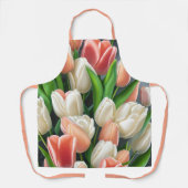 ピンクピーチフローラチューリップエプロン エプロン (正面)