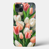 ピンクピーチフローラチューリップ Case-Mate iPhoneケース (裏面)