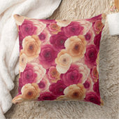 ピンクピーチフローラ クッション (ブランケット)