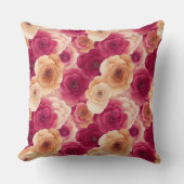 ピンクピーチフローラ クッション (正面)