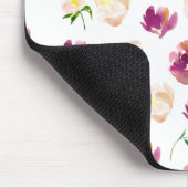 ピンクピーチブルガンディーウォーターのカラーフローラ マウスパッド (コーナー)