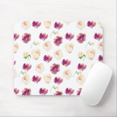 ピンクピーチブルガンディーウォーターのカラーフローラ マウスパッド (マウス)