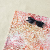 ピンクピーチユニコーングリッター ビーチタオル (インサイチュ)