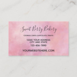 ピンクピーチ絞り染め 名刺