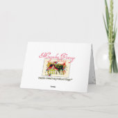 ピンクピーニーと真珠のサンキューカード サンキューカード (裏面)