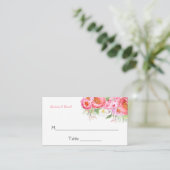 ピンクピーニーズウォーター色花模様座席表 プレイスカード (スタンド正面)