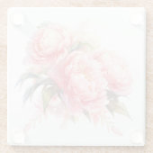 ピンクピーニーズコースター ガラスコースター (裏面)