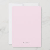 ピンクピーニーズ水彩フローラベビーシャワー 招待状 (裏面)