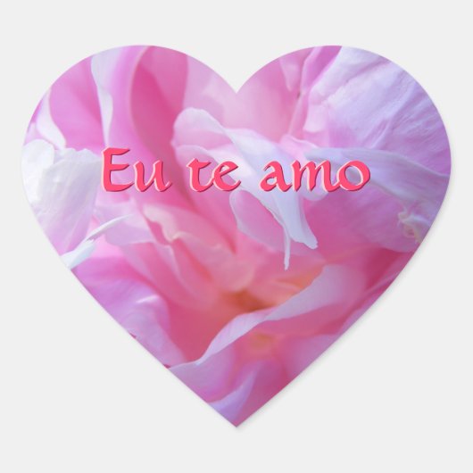 ピンクピーニーハートシール ハートシール (正面)