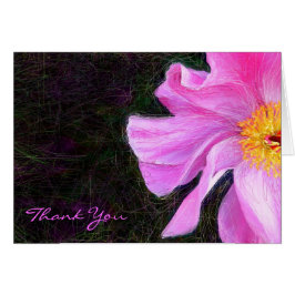 ピンクピーニーバルミツワーサンキューカード