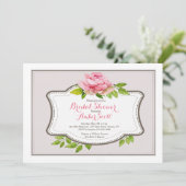 ピンクピーニーフレーム3招待状 招待状 (スタンド正面)