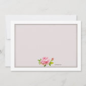 ピンクピーニーフレーム4招待状 招待状 (裏面)