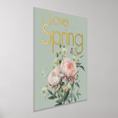 ピンクピーニーフローラ春 箔ポスター (レイダウン)