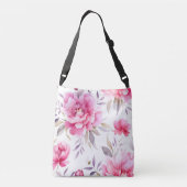 ピンクピーニーフローラ クロスボディバッグ (裏面)