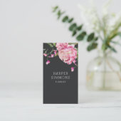 ピンクピーニーフローラ 名刺 (スタンド正面)