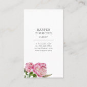 ピンクピーニーフローラ 名刺 (裏面)