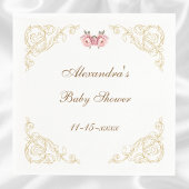 ピンクピーニーロココヴィンテージフローラベビーシャワー スタンダードカクテルナプキン