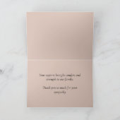 ピンクピーニー悔やみや弔慰ありがとう カード (内部)