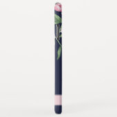 ピンクピーニー水彩フローラ海軍名 Case-Mate iPhoneケース (裏面/右)