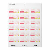 ピンクピーニー結婚フローラの住所 ラベル (フルシート)