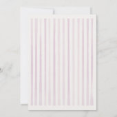 ピンクピ描ザスペシャルデリバリーガールベビーシャワー サンキューカード (裏面)