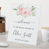 ピンクピ素朴オニーフローラブライダルシャワーへようこそ 台座サイン (インサイチュ)