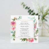 ピンクピ素朴オニーフローラブライダルシャワー 招待状 (スタンド正面)