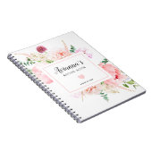 ピンクピ素朴オニーブライダルシャワー ノートブック (右側)