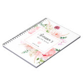 ピンクピ素朴オニーブライダルシャワー ノートブック (左側)
