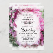 *~*ピンクピ絵を描オニ芸術的ーのAR1結婚s 招待状 (正面/裏面)