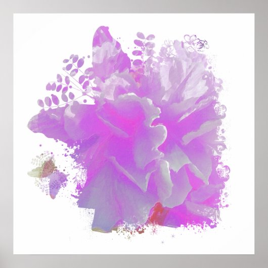 *~*ピンクピ絵画オニのアートバタフライAR3 ポスター (正面)