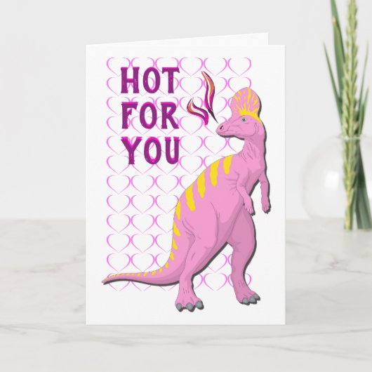 ピンクファイアブリージングドラゴンハッピーバレンタインデー カード (正面)