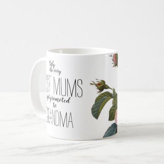 ピンクファインアートバラ妊娠の発表 コーヒーマグカップ (正面左)