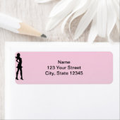 ピンクファッショニスタとグレーで ラベル (インサイチュ)