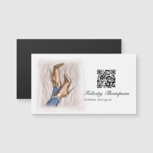 ピンクファッションデザイナーQRコード