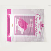 ピンクファッションドリームガウンワードローブキンセアニェラパーティー タペストリー (正面(横))