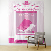 ピンクファッションドリームガウンワードローブキンセアニェラパーティー タペストリー (インサイチュ)