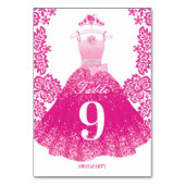 ピンクファッションドリームプリンセスガウンキンセアニェラパーティー テーブルナンバー (正面)